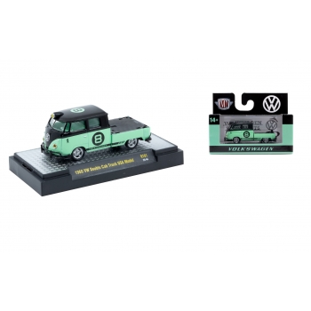 M2 Machines 1:64 Volkswagen Double Cab Truck USA Model 1960 green black